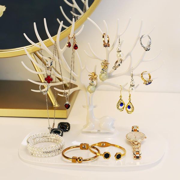 deer tree shape makeup racks necklace earrings ring bracelet pendant jewelry display stand tray dressing table storage supplies boxes & bins
deer tree shape makeup racks necklace earrings ring bracelet pendant jewelry display stand tray dressing table storage supplies boxes & bins