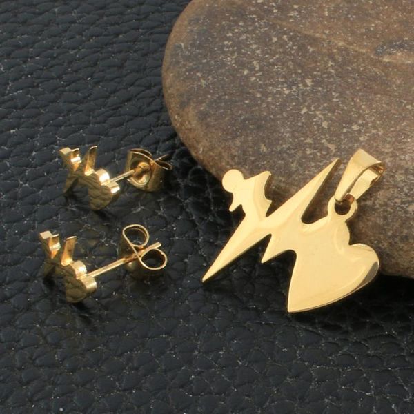 earrings & necklace fashion style stainless steel jewelry sets for women gold color pendants and sfxzbmaf, Silver
earrings & necklace fashion style stainless steel jewelry sets for women gold color pendants and sfxzbmaf, Silver