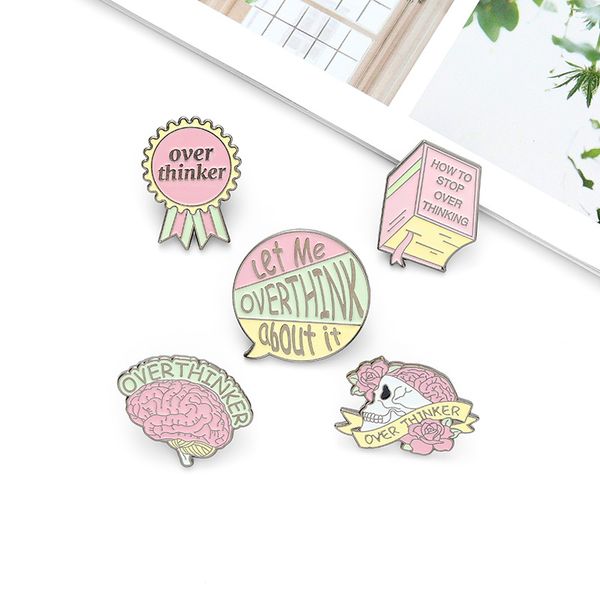 cute creative cartoon skull book letter ribbon brooch pins 5pcs/set funny over thinker brain alloy enamel brooches for women fashion small g, Gray
cute creative cartoon skull book letter ribbon brooch pins 5pcs/set funny over thinker brain alloy enamel brooches for women fashion small g, Gray