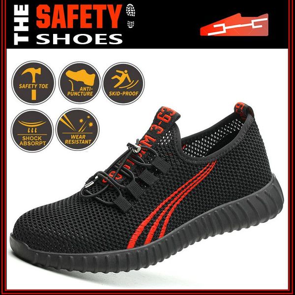 boots mens breathable work shoes with steel toe cap safety lightweight anti-smashing construction sneakers protective, Black
boots mens breathable work shoes with steel toe cap safety lightweight anti-smashing construction sneakers protective, Black
