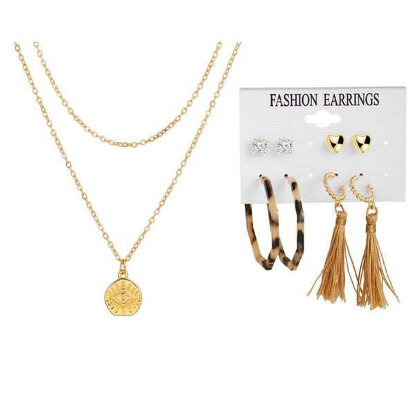 earrings & necklace korean fashion jewelry sets 5-piece tassel necklaces for women set accessories wholesale collares 51687, Silver
earrings & necklace korean fashion jewelry sets 5-piece tassel necklaces for women set accessories wholesale collares 51687, Silver