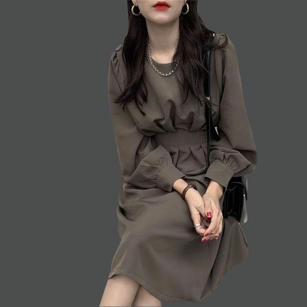 casual dresses dress womens round neck vintage elastic retro plus size 4xl high waist mid-calf french style chic fashion ins design vestidos, Black;gray
casual dresses dress womens round neck vintage elastic retro plus size 4xl high waist mid-calf french style chic fashion ins design vestidos, Black;gray