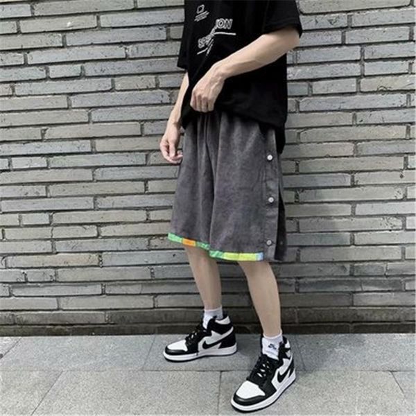 men's shorts summer side-breasted casual pants men'sjapanese street retrotooling five-point loose straight trend all-match, White;black
men's shorts summer side-breasted casual pants men'sjapanese street retrotooling five-point loose straight trend all-match, White;black