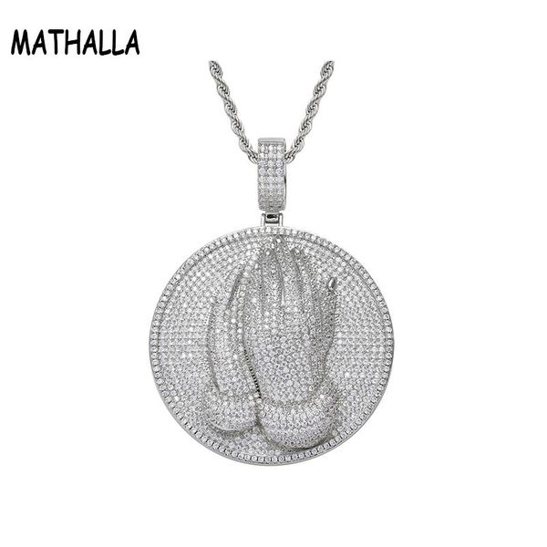 pendant necklaces mathalla hip hop religious hand prayer necklace men's micro-inlaid zircon jewelry women's fashion accessories, Silver
pendant necklaces mathalla hip hop religious hand prayer necklace men's micro-inlaid zircon jewelry women's fashion accessories, Silver