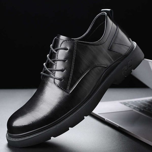 men's leather shoes 2021 men's business ess british style, Black
men's leather shoes 2021 men's business ess british style, Black