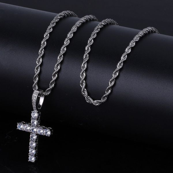 fashion design necklace pendant luxury jewelry micro set zircon hip hop anhe key cross hiphop chain, Silver
fashion design necklace pendant luxury jewelry micro set zircon hip hop anhe key cross hiphop chain, Silver