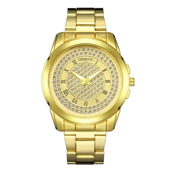 wristwatches luxury gold men watches business reloj hombre rhinestones steel strap geneva quartz male clock ver relojes de onbre, Slivery;brown
wristwatches luxury gold men watches business reloj hombre rhinestones steel strap geneva quartz male clock ver relojes de onbre, Slivery;brown