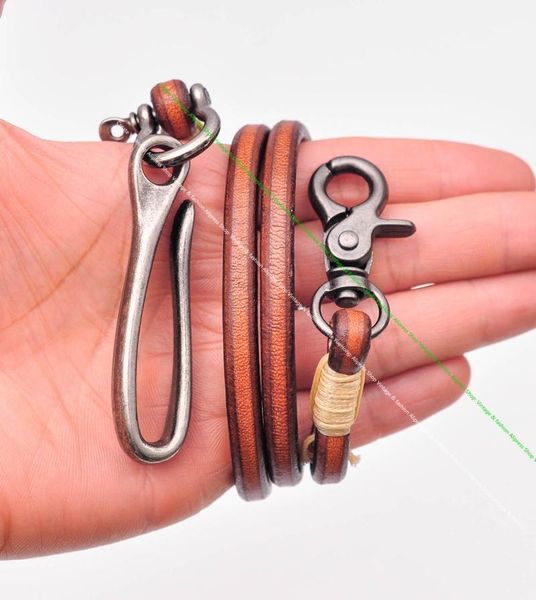 keychains 30" quality handmade long biker motocycle trucker 7*5mm thick cowhide plain leather keychain jean wallet chain with hook clas, Silver
keychains 30" quality handmade long biker motocycle trucker 7*5mm thick cowhide plain leather keychain jean wallet chain with hook clas, Silver