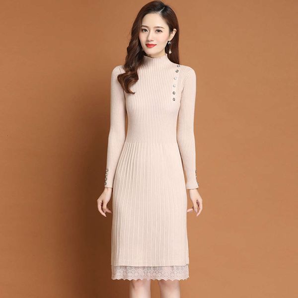 casual dresses dress knitwear women's autumn and winter long half high collar lace base woolen 7ofm, Black;gray
casual dresses dress knitwear women's autumn and winter long half high collar lace base woolen 7ofm, Black;gray