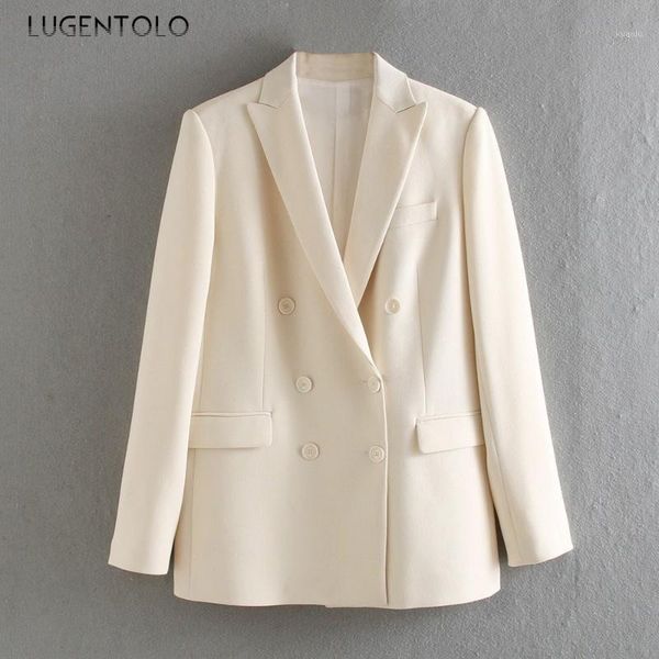 lugentolo womens blazer casual long autumn fashion temperament double breasted creamy-white sleeve office lady blazers women's suits &, White;black
lugentolo womens blazer casual long autumn fashion temperament double breasted creamy-white sleeve office lady blazers women's suits &, White;black