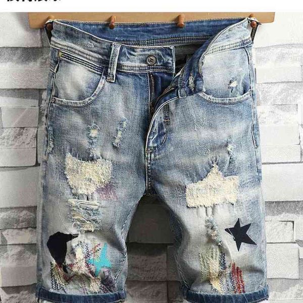 men's shorts man holes blue denim male cotton stretch jeans straight fit large size pants 38 jhz2, White;black
men's shorts man holes blue denim male cotton stretch jeans straight fit large size pants 38 jhz2, White;black
