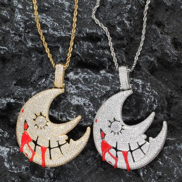 pendant necklaces iced out bling big moon mouth necklace silver color micro pave zircon choker hip hop jewelry for men women
pendant necklaces iced out bling big moon mouth necklace silver color micro pave zircon choker hip hop jewelry for men women