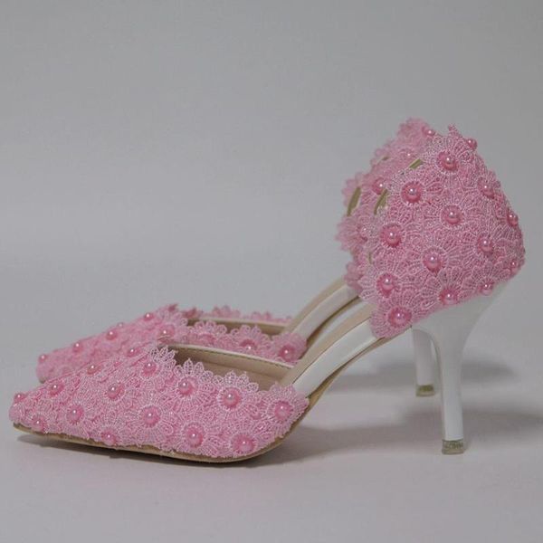 dress shoes women's bridal white pink lace fine-heeled pointed sandals fashion large size hollow two-piece, Black
dress shoes women's bridal white pink lace fine-heeled pointed sandals fashion large size hollow two-piece, Black