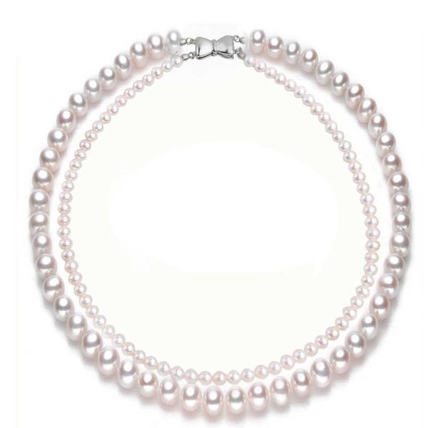 classic wedding double natural women favorite,luxury real freshwater pearl necklace anniversary gift, Silver
classic wedding double natural women favorite,luxury real freshwater pearl necklace anniversary gift, Silver