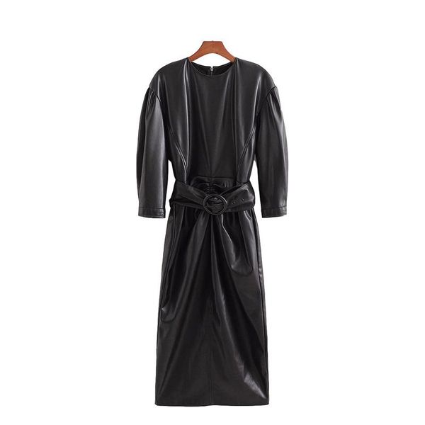casual dresses streetwear women black faux leather dress 2021 fashion women's shirts elegant long chic vestidos, Black;gray
casual dresses streetwear women black faux leather dress 2021 fashion women's shirts elegant long chic vestidos, Black;gray