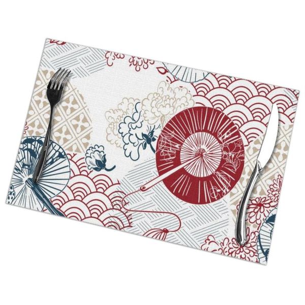 mats & pads 6pcs placemat for dining table japanese red blue fans flower (2) heat-resistant kitchen accessories
mats & pads 6pcs placemat for dining table japanese red blue fans flower (2) heat-resistant kitchen accessories