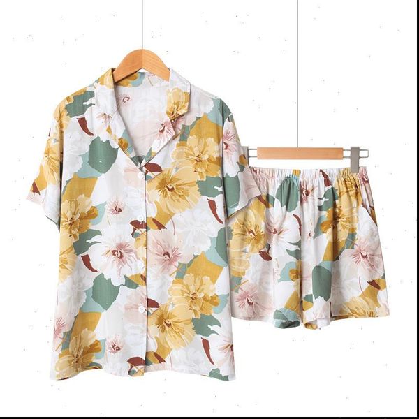 summer satin short sleeve women sleepwear pajamas turn down collar floral printing pijama mujer shorts home clothes pj set, Black;red
summer satin short sleeve women sleepwear pajamas turn down collar floral printing pijama mujer shorts home clothes pj set, Black;red