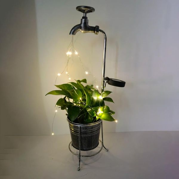 solar water faucet light with flower pot led flowing metal garden pile outdoor plant bracket for lawn lamps
solar water faucet light with flower pot led flowing metal garden pile outdoor plant bracket for lawn lamps