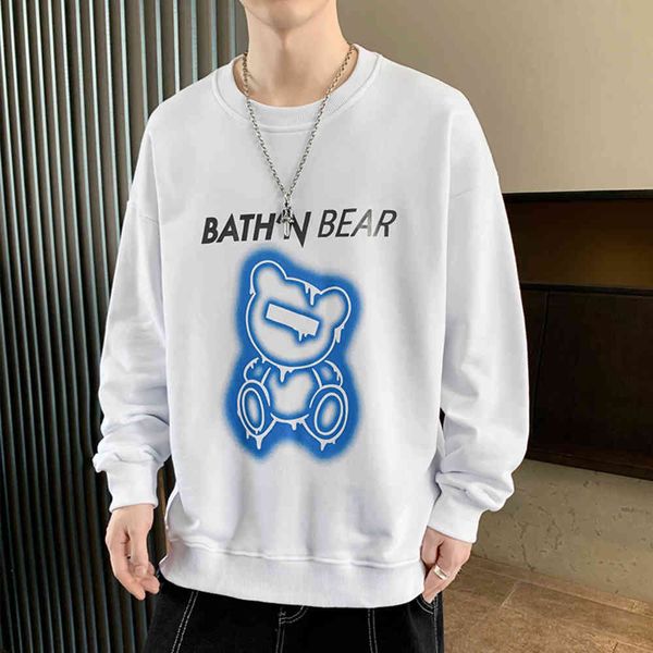 cool printing cute college student round neck sweater men's long sleeve, Black
cool printing cute college student round neck sweater men's long sleeve, Black