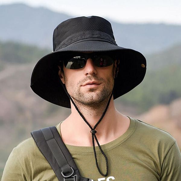 hiking hat men wide brim summer hats foldable cap sun protection hunting outdoor fishing camping sport caps, Black;white
hiking hat men wide brim summer hats foldable cap sun protection hunting outdoor fishing camping sport caps, Black;white