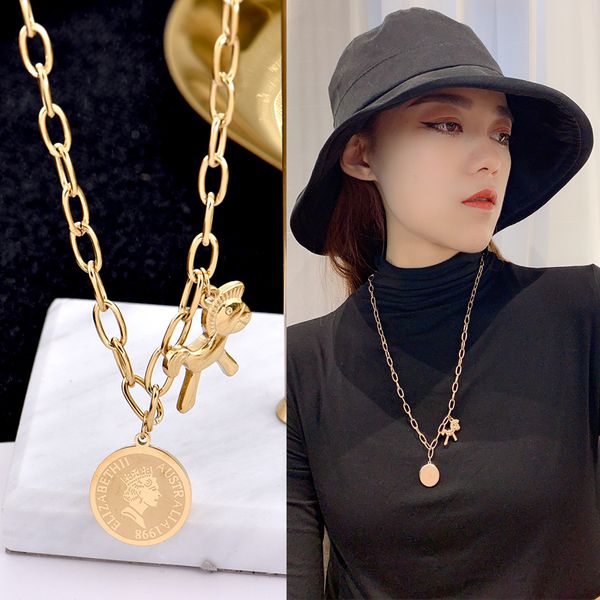 hip hop horse animal pendants necklace for men rapper jewelry rose gold silver pony queen head round brand fashion sweater chain
hip hop horse animal pendants necklace for men rapper jewelry rose gold silver pony queen head round brand fashion sweater chain