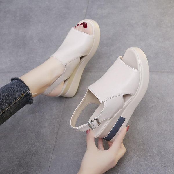sandals women's shoes summer fashion slope heel fish mouth women student outside wearing sandalias footwear, Black
sandals women's shoes summer fashion slope heel fish mouth women student outside wearing sandalias footwear, Black