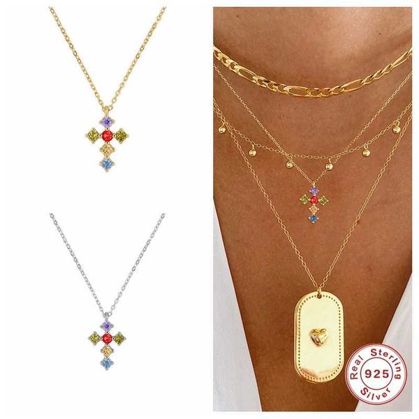 designer necklace aide elegant 925 sterling silver rainbow colorful six zircon cross pendent long chain women luxury crystal fine jewelry
designer necklace aide elegant 925 sterling silver rainbow colorful six zircon cross pendent long chain women luxury crystal fine jewelry