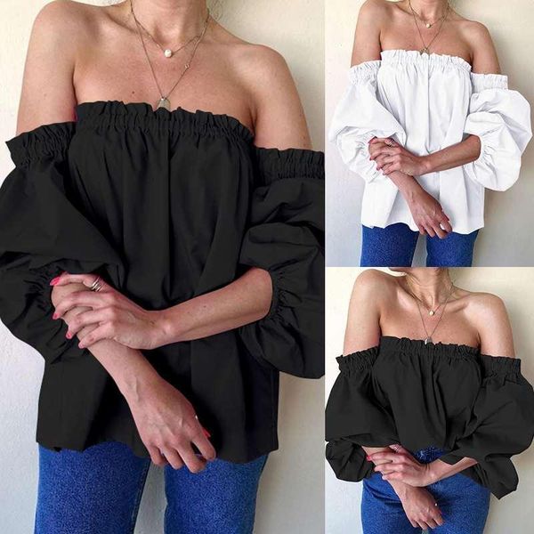 women's blouses & shirts celmia lantern sleeve elegant office off shoulder summer casual solid club blusas female1 g0mx, White
women's blouses & shirts celmia lantern sleeve elegant office off shoulder summer casual solid club blusas female1 g0mx, White