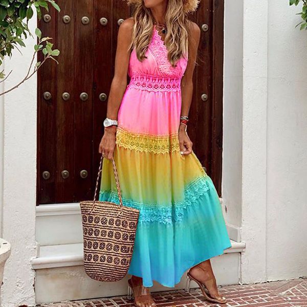 elegant women ruffles summer long dress 2020 sleeveless v neck office ladies dresses female dot print beach dress vestidos, Black;gray
elegant women ruffles summer long dress 2020 sleeveless v neck office ladies dresses female dot print beach dress vestidos, Black;gray