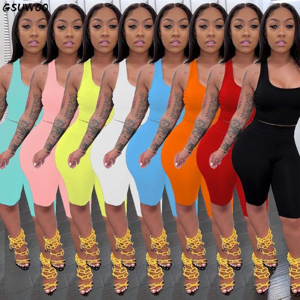 women's tracksuits gsuwoo fitness sportwear two piece sets solid sleeveless vest crop bikers shorts suit outfit jogger tracksuit match, Gray
women's tracksuits gsuwoo fitness sportwear two piece sets solid sleeveless vest crop bikers shorts suit outfit jogger tracksuit match, Gray
