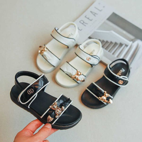 girls fashion sandals summer children soft-soled beach shoes princess non-slip with metal bear princess school shoes 210713, Black;red
girls fashion sandals summer children soft-soled beach shoes princess non-slip with metal bear princess school shoes 210713, Black;red
