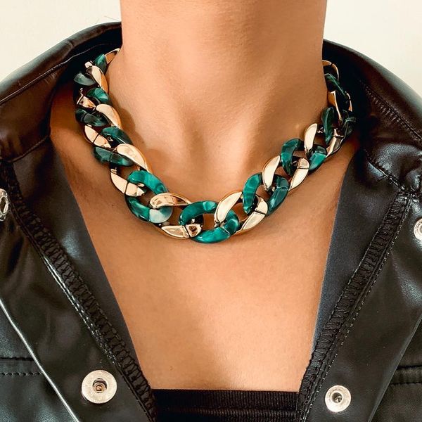chains fashion acrylic resin choker chunky thick necklaces gothic miami curb cuban collier female neck jewelry unisex, Silver
chains fashion acrylic resin choker chunky thick necklaces gothic miami curb cuban collier female neck jewelry unisex, Silver
