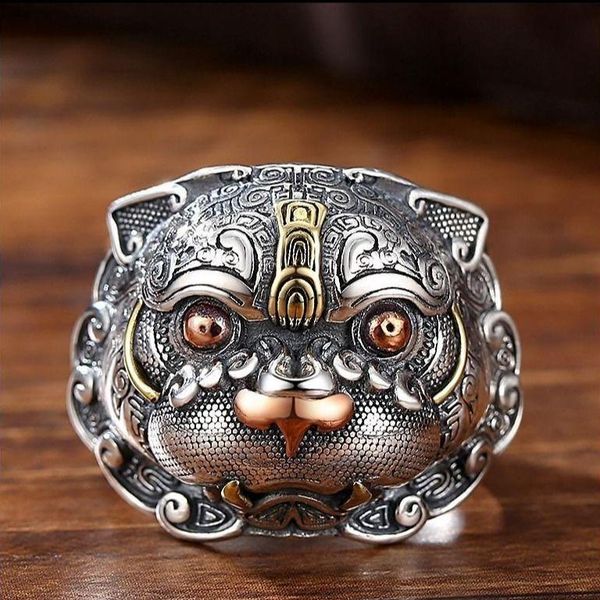 sterling silver pixiu men's temperament domineering exaggeration no mosaic opening adjustable lucky ring cluster rings, Golden;silver
sterling silver pixiu men's temperament domineering exaggeration no mosaic opening adjustable lucky ring cluster rings, Golden;silver