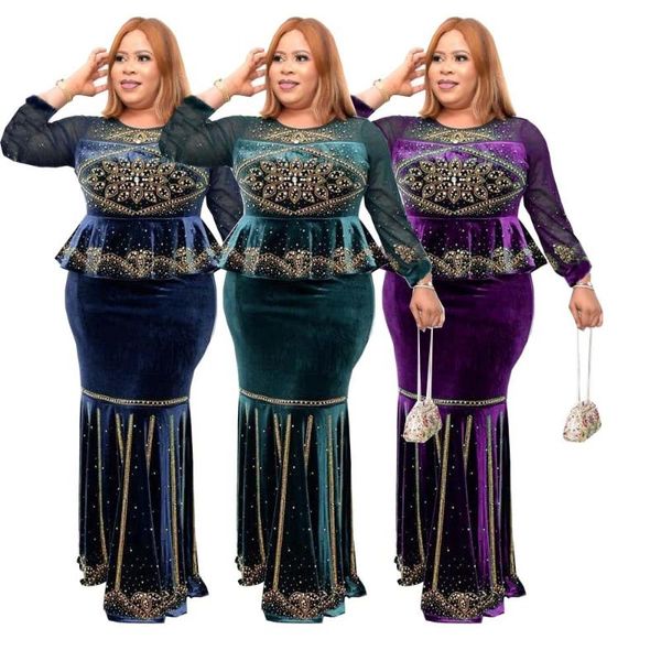 ethnic clothing african design velvet pearl diamond long dress big elastic material for lady, Red
ethnic clothing african design velvet pearl diamond long dress big elastic material for lady, Red