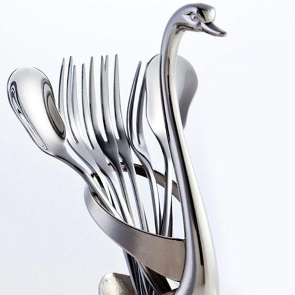 creative tableware set cake fruit spoon holder zinc alloy durable swan base forks spoons dinnerware sets
creative tableware set cake fruit spoon holder zinc alloy durable swan base forks spoons dinnerware sets