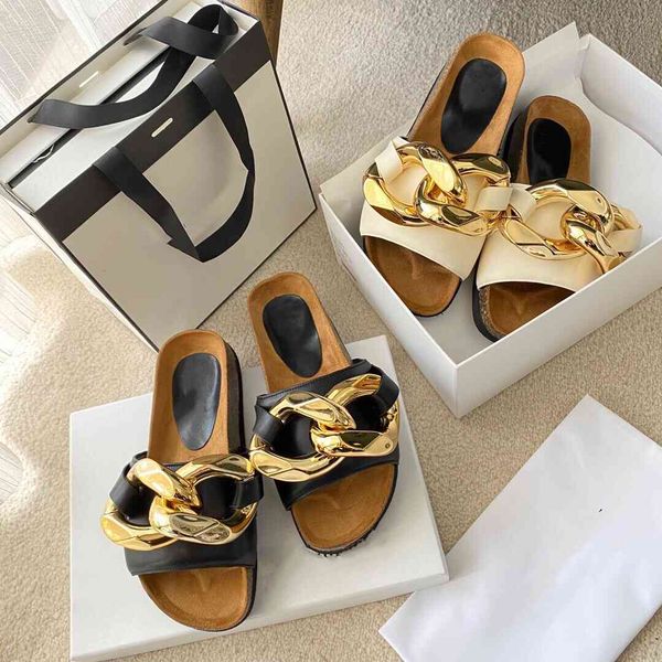 high version jw metal chain baotou half slippers women's round head lazy shoes flat soled leather muller shoes women's shoes ysj, Black
high version jw metal chain baotou half slippers women's round head lazy shoes flat soled leather muller shoes women's shoes ysj, Black
