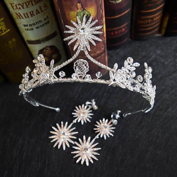jewelry set bride korean crystal crown earring set exquisite queen's church wedding headdress atmospheric elegant, Slivery;golden
jewelry set bride korean crystal crown earring set exquisite queen's church wedding headdress atmospheric elegant, Slivery;golden