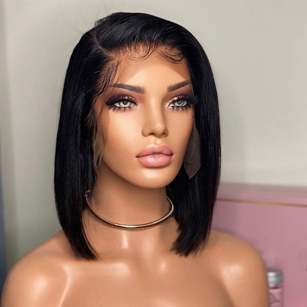 lx brand short bob wig transparent lace wigs bone straight human hair wig for women side part lace front wig pre pluck raw inidan hairfactor, Black
lx brand short bob wig transparent lace wigs bone straight human hair wig for women side part lace front wig pre pluck raw inidan hairfactor, Black