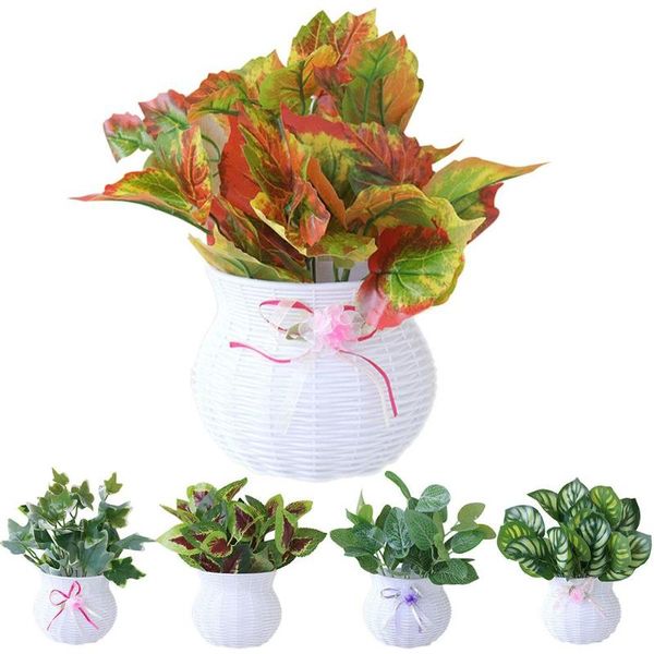 artificial bonsai fake leaf plant hanging wall ornament party living room decor flowers in pot for home decorative & wreaths
artificial bonsai fake leaf plant hanging wall ornament party living room decor flowers in pot for home decorative & wreaths
