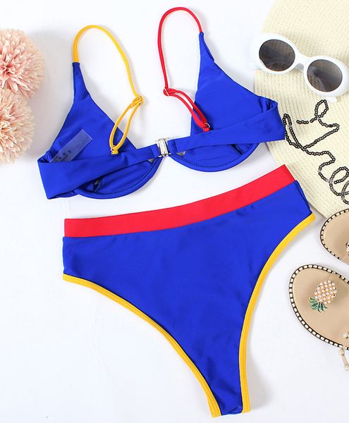 splicing push up female swimsuit high waist women swimwear two-pieces bikini set v-bar wired bather bathing suit swim ladin
splicing push up female swimsuit high waist women swimwear two-pieces bikini set v-bar wired bather bathing suit swim ladin