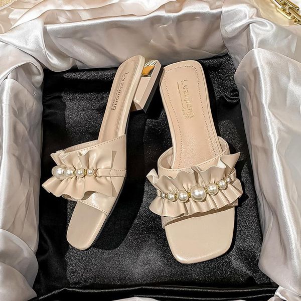 slippers summer women's sandals 2021 fashion designer outdoor with low shoes for women pearl trend leisure mules, Black
slippers summer women's sandals 2021 fashion designer outdoor with low shoes for women pearl trend leisure mules, Black
