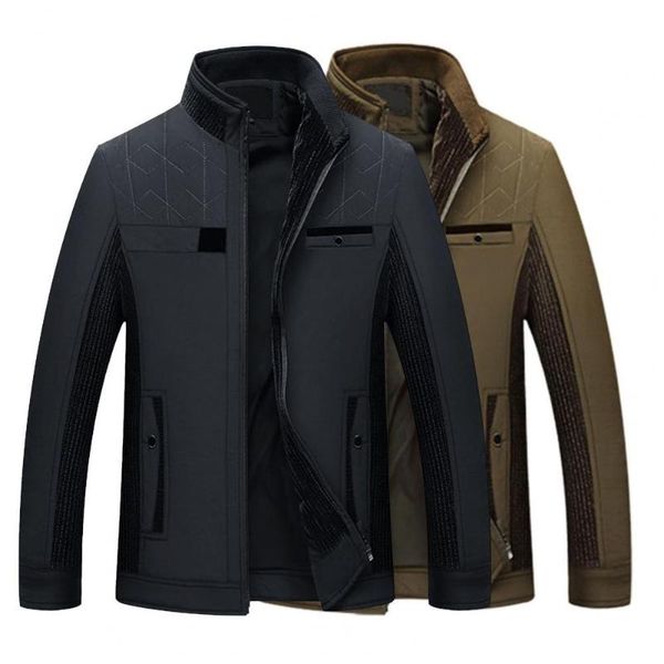 men's trench coats drop autumn winter men coat stand collar windproof solid color casual open front middle-aged jacket, Tan;black
men's trench coats drop autumn winter men coat stand collar windproof solid color casual open front middle-aged jacket, Tan;black