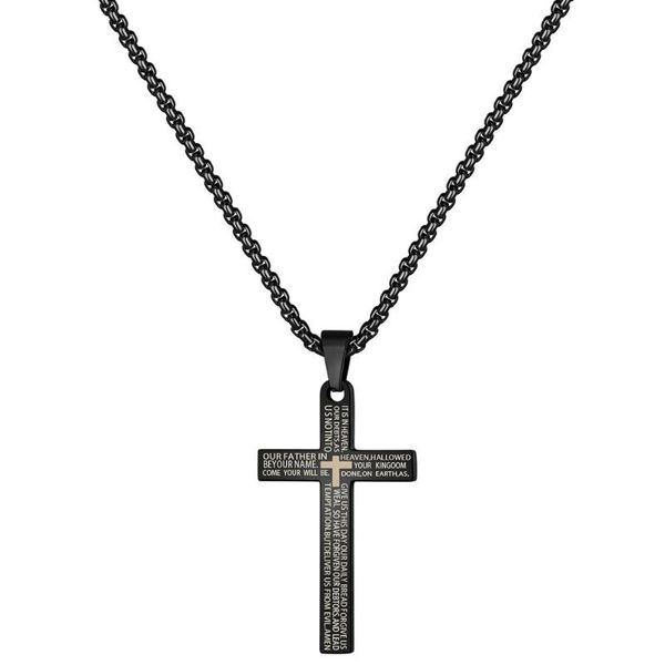 chains jewelry gift steel biblical sanskrit cross necklace scripture pendant religious believer men, Silver
chains jewelry gift steel biblical sanskrit cross necklace scripture pendant religious believer men, Silver