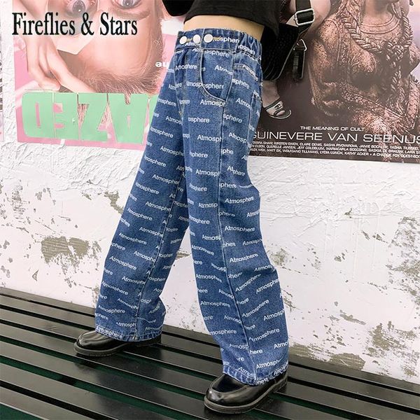 spring autumn girls jeans baby denim pants kids wide leg trousers children streetwear bottoms letter all over print 4 to 14 yrs, Blue
spring autumn girls jeans baby denim pants kids wide leg trousers children streetwear bottoms letter all over print 4 to 14 yrs, Blue