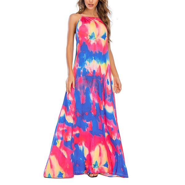 women casual loose strap 2021 tie dye print summer sleeveless halter boho maxi dress women dresses, Black;gray
women casual loose strap 2021 tie dye print summer sleeveless halter boho maxi dress women dresses, Black;gray