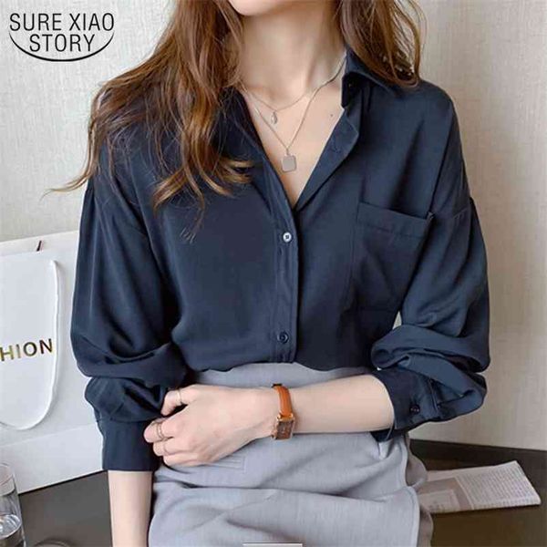 women clothing spring fashion solid colors woman's blouse long sleeve shirt turn down collar bottoming 9357 210508, White
women clothing spring fashion solid colors woman's blouse long sleeve shirt turn down collar bottoming 9357 210508, White