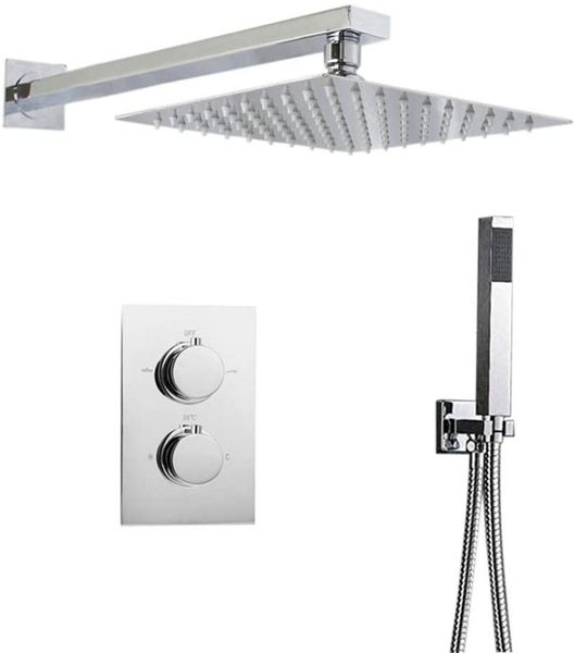 luxury wall mounted 12" rainfall shower ultra-thin with thermostatic mixer&handset polished chrome bathroom sets
luxury wall mounted 12" rainfall shower ultra-thin with thermostatic mixer&handset polished chrome bathroom sets