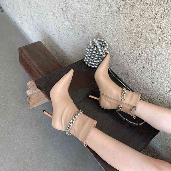 boots fashion women ankle thin high heels metal chain side zipper black white beige pumps chelsea size 35-39 cwhd
boots fashion women ankle thin high heels metal chain side zipper black white beige pumps chelsea size 35-39 cwhd