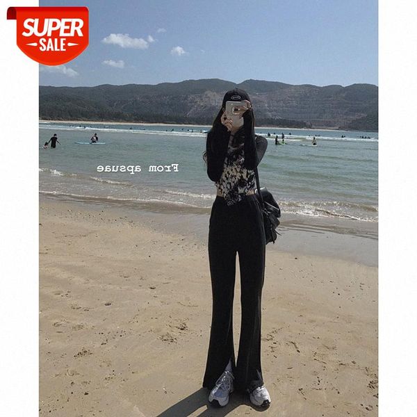 black king fried wide-leg pants women loose and thin drape trousers with akimbo #628c, Black;white
black king fried wide-leg pants women loose and thin drape trousers with akimbo #628c, Black;white