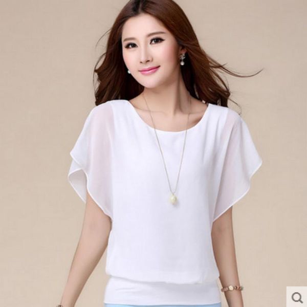 women's blouses & shirts white summer chiffon shirt female short-sleeved asymmetrical plus size 5xl slim batwing blusas
women's blouses & shirts white summer chiffon shirt female short-sleeved asymmetrical plus size 5xl slim batwing blusas
